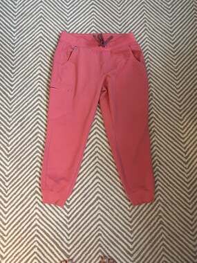 FIGS Women's Zamora Jogger Scrub Pants in Pulmonary Pink Size L/P
